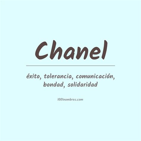 chanel significado nombre|Nombre Chanel, Significado y Origen .